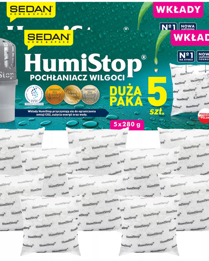 10 vnt. „HumiStop“ drėgmės sugėriklio įdėklų „Sedan“ 280 g