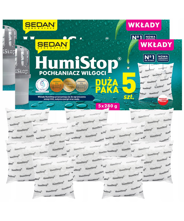 10 vnt. „HumiStop“ drėgmės sugėriklio įdėklų „Sedan“ 280 g