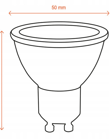 10 vnt. LED lemputė GU10 10W Šilta spalva Premium Energiją taupanti LED rinkinys