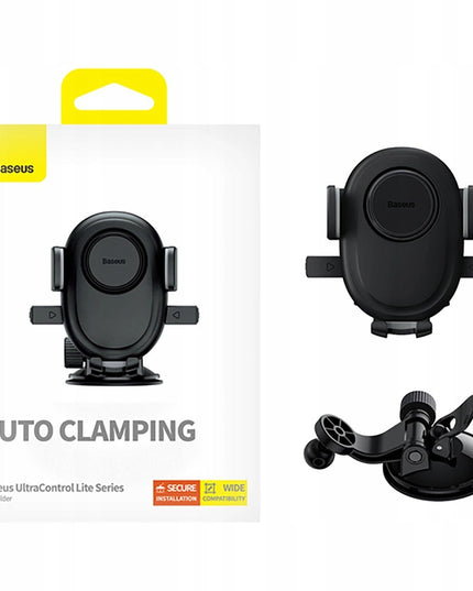 Automobilinis telefono laikiklis BASEUS spaustuvinis laikiklis ant prietaisų skydelio 360°