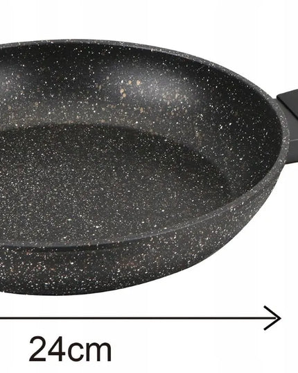 12 dalių KLAUSBERG KB-7657 puodų ir keptuvių rinkinys su marmurine nepridegančia danga