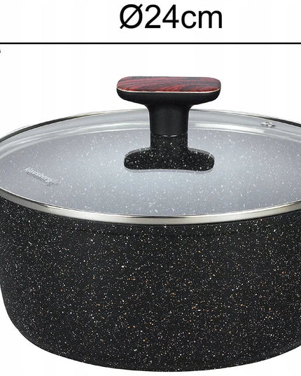 12 dalių KLAUSBERG KB-7831 puodų rinkinys su nepridegančia marmurine danga