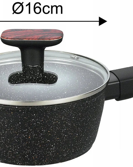 12 dalių KLAUSBERG KB-7831 puodų rinkinys su nepridegančia marmurine danga