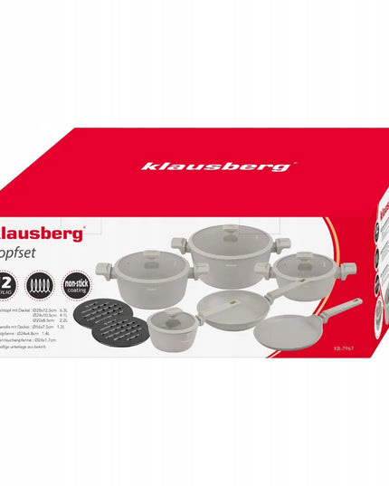 12 dalių puodų ir keptuvių rinkinys, INDUKCIJA, Klausberg KB-7967