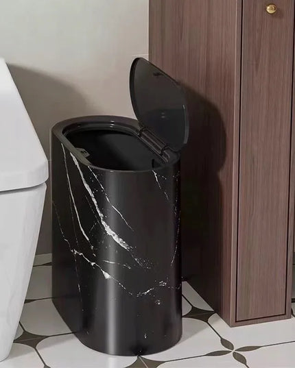 12 l marmurinė šiukšliadėžė su dangčiu ir maišeliais