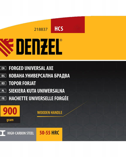 Denzel kaltas kirvis, 900 g, buko medžio rankena, 430 mm