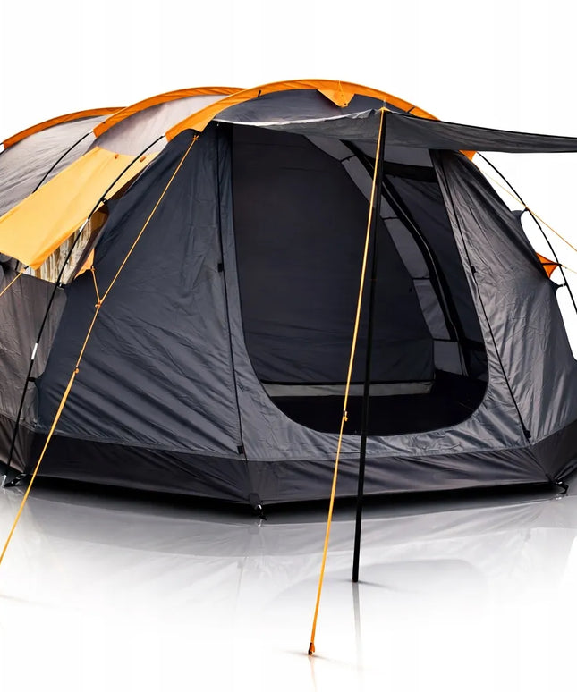 13 m² palapė PANAMA XXL, skirta 5 asmenims, 5000 mm, integruotas pagrindas, tamsinti miegamieji