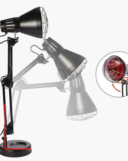 150 W juoda infraraudonųjų spindulių lempa naudojimui namuose