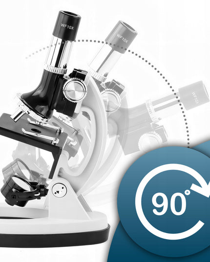OPTINIS MIKROSKOPAS ZOOM 1200X LABORATORINIS RINKINYS 3 OBJEKTYVAIS + AKSESUARAI