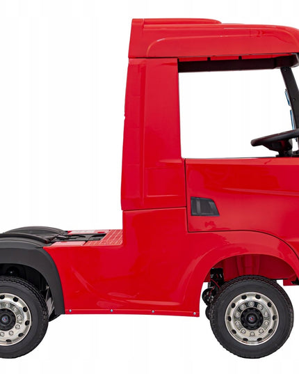 Elektromobilis Scania R-SERIE 4x4 raudonas – Sunkvežimis vaikams su akumuliatoriumi