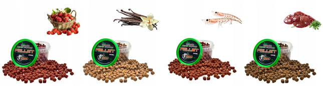 16 x Masalinių Granulių MARGROM 8mm 100g Skonių Mišinys