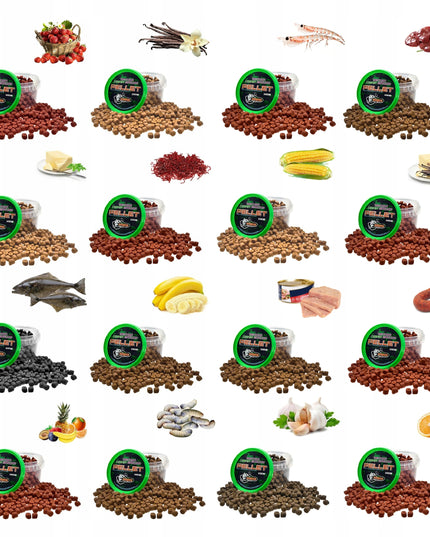 16 x Masalinių Granulių MARGROM 8mm 100g Skonių Mišinys