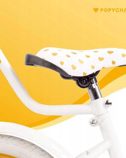 16 colių dviratis mergaitei Sun Baby Heart Bike su stūmikliu ir krepšeliu