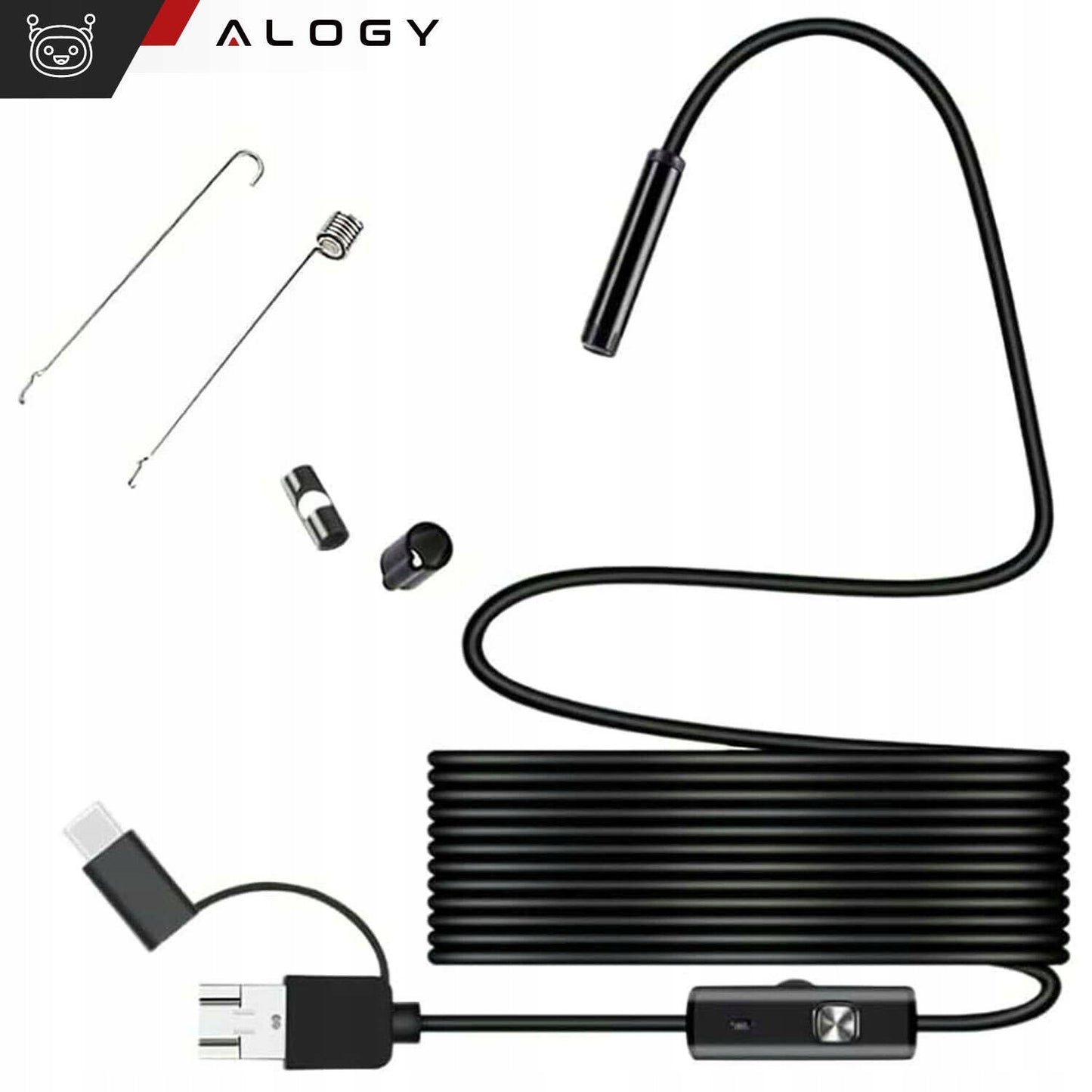 Endoskopinė apžiūros kamera 5M 6 LED FHD WIFI Mobiliajam telefonui USB-C