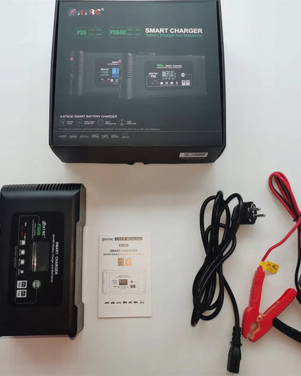 HTRC P3648 automatinis išmanusis 36 V / 48 V akumuliatorių įkroviklis, 18 A