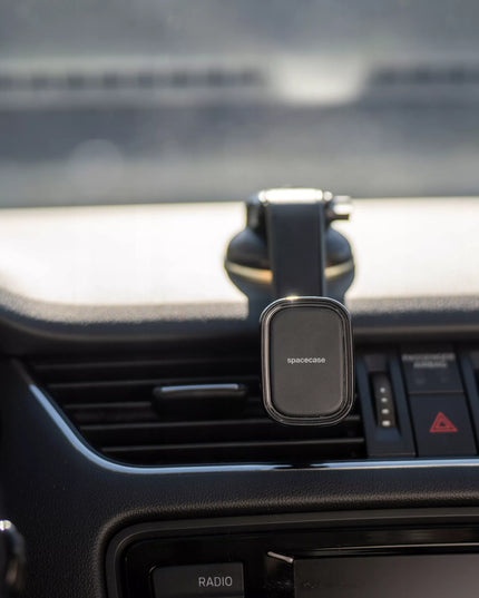 Magnetinis automobilinis telefono laikiklis ant prietaisų skydelio Spacecase, tvirtas magnetas