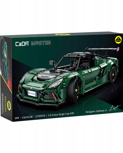 Statybiniai blokeliai CADA rinkinys LOTUS EXIGE CUP 430 1:8 automobilis 54 cm 3730 elementų