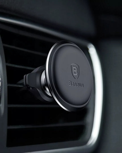 Magnetinis automobilinis telefono laikiklis prie ventiliacijos grotelių, juodas Baseus