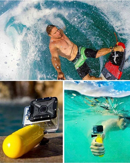 Plūduriuojantis bobberio tipo laikiklis ir rankena GoPro 12 11 10 9 8 7 6 5 4, DJI, Insta sportinėms kameroms