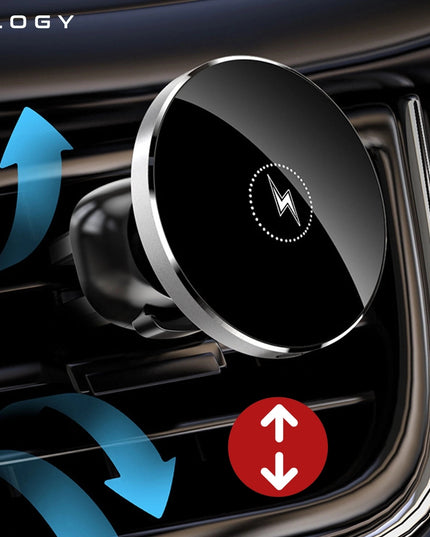 Automobilinis laikiklis MAG SAFE, belaidis įkroviklis 15W, skirtas iPhone 14, 15, 16, 17