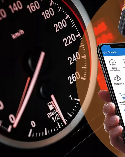 Diagnostinis OBD2 Bluetooth sąsajos testeris Android iOS Windows lenkų