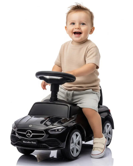 Sun Baby Mercedes C-Class vaikiškas paspirtukas-stumdukas, juodas