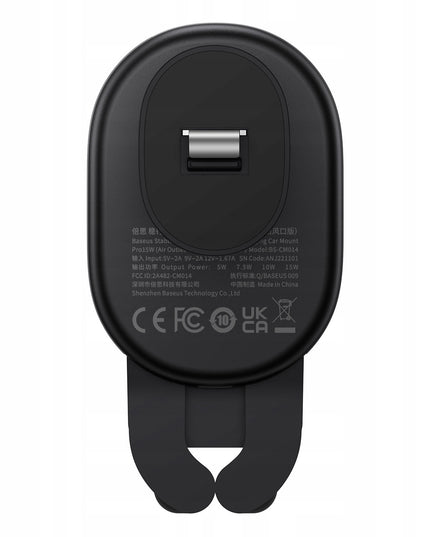 BASEUS Automobilinis belaidžio įkrovimo laikiklis QI 15W, skirtas ventiliacijos grotelėms