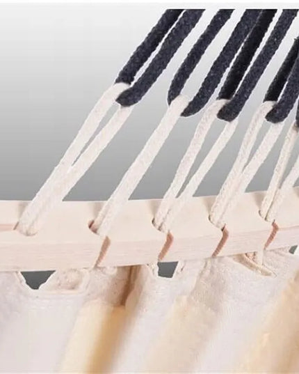 Dvivietis didelis medvilninis hamakas BOHO stiliaus sodo supynės su kutais elegantiškas XL