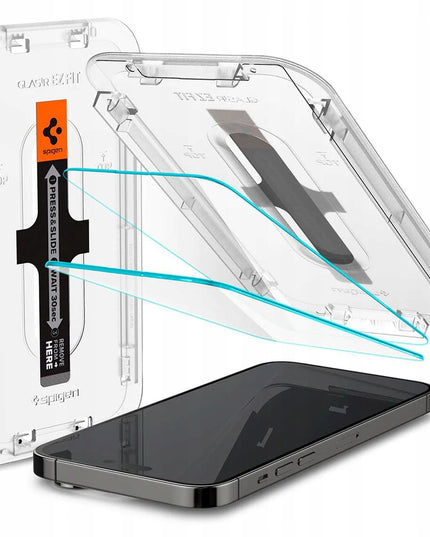 2 vnt. Grūdintas stiklas Apple iPhone 15 Pro Max Spigen GLAS.TR ”EZ FIT” 9H