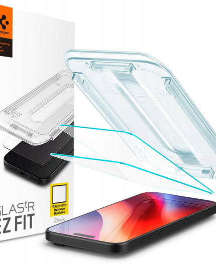 2 vnt. Grūdintas Stiklas Apple iPhone 16 Pro / 17 / 17 Pro Spigen GLAS.TR