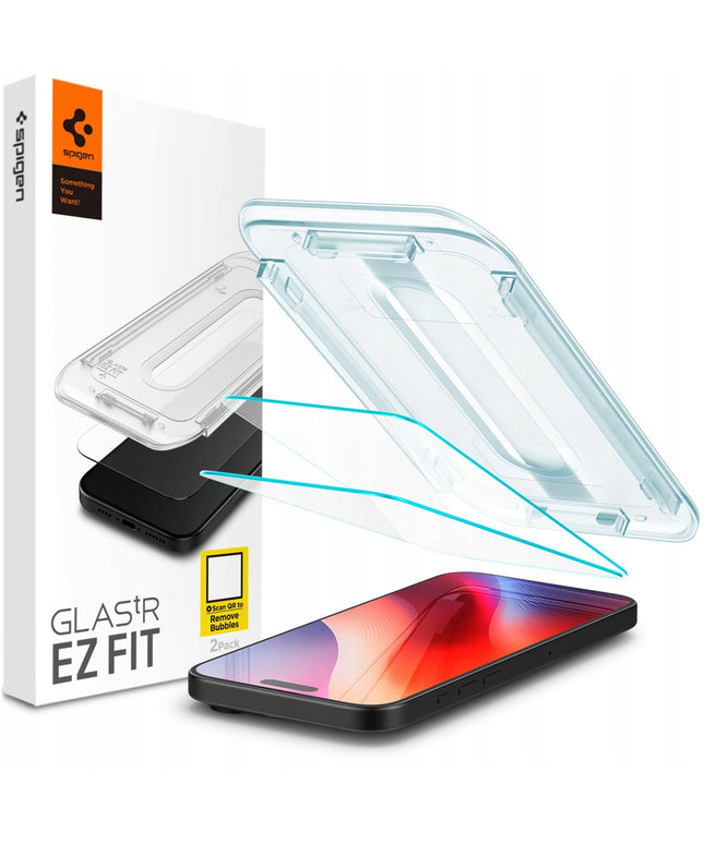 2 vnt. Grūdintas Stiklas Apple iPhone 16 Pro / 17 / 17 Pro Spigen GLAS.TR