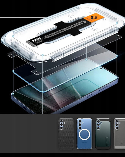 2-PAK grūdintas stiklas skirtas Samsung Galaxy S24 / S25 GLAS.TR ”EZ FIT” Spigen