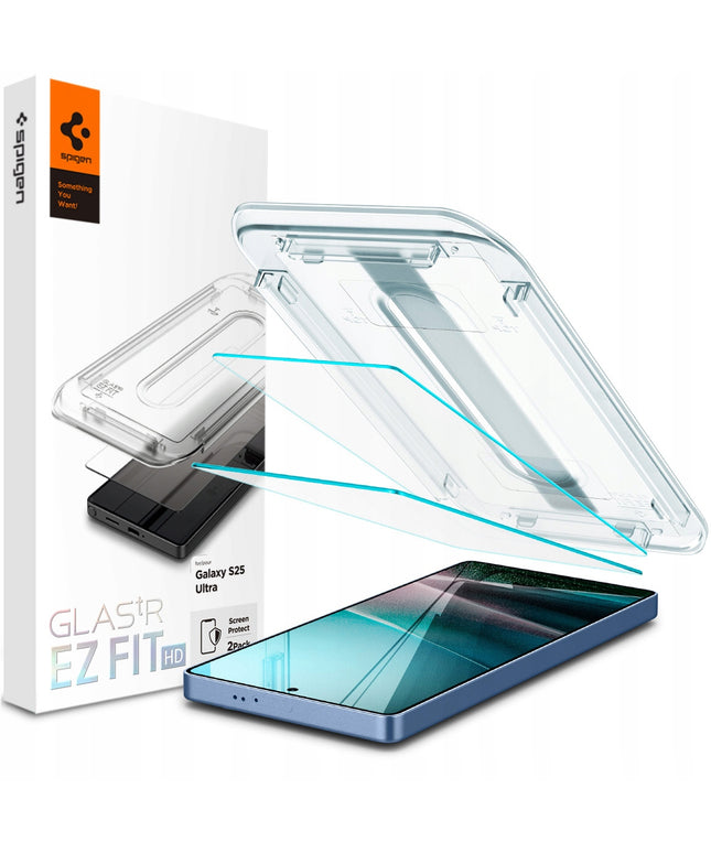 2-PAK Grūdintas stiklas Samsung Galaxy S25 Ultra GLAS.TR „EZ FIT“ Spigen
