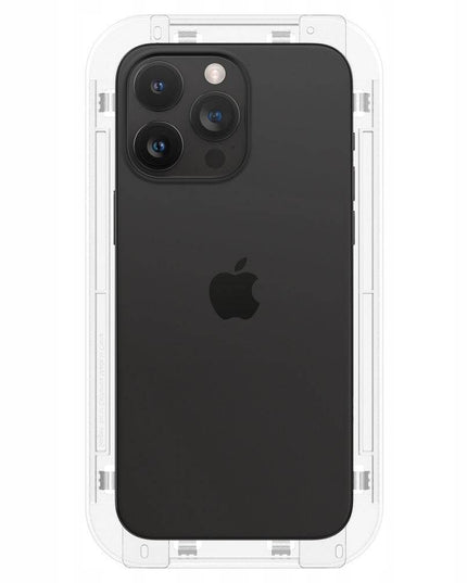 2 vnt. Grūdintas stiklas Apple iPhone 15 Pro Spigen su rėmeliu 9H 2,5D EZ-FIT