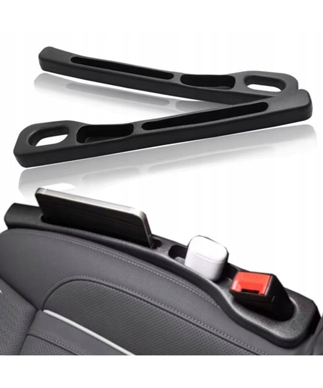 2 vnt. Organizatorius tarpų užpildas automobilio sėdynės šonui su diržo tuneliu