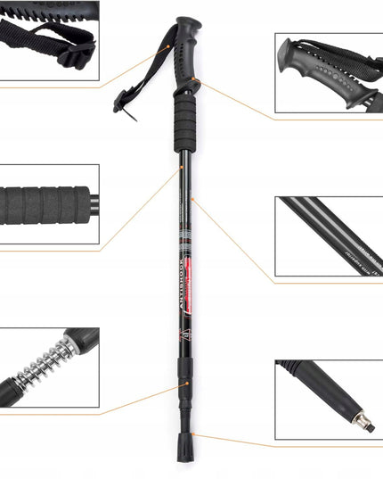 2 x NORDIC WALKING ėjimo lazdos, reguliuojamos, sulankstomos, trekkingo