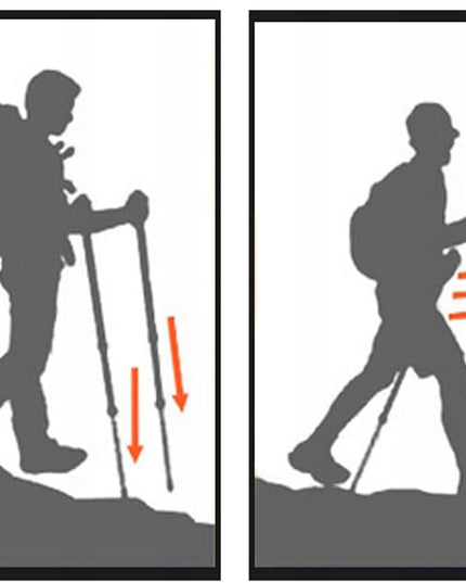 2 x NORDIC WALKING ėjimo lazdos, reguliuojamos, sulankstomos, trekkingo