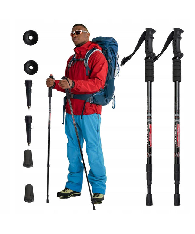 2 x NORDIC WALKING ėjimo lazdos, reguliuojamos, sulankstomos, trekkingo