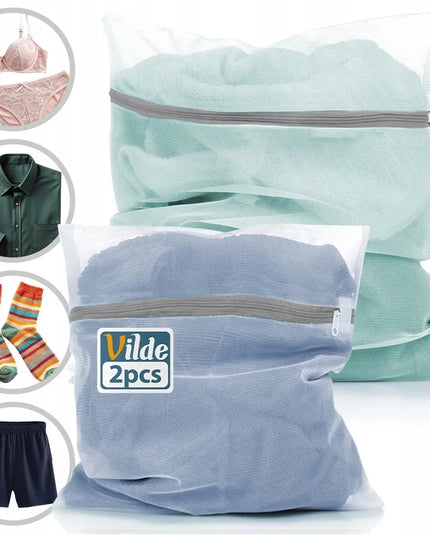 2 vnt. skalbimo tinkleliai, maišeliai drabužiams, apatiniam trikotažui ir kojinėms