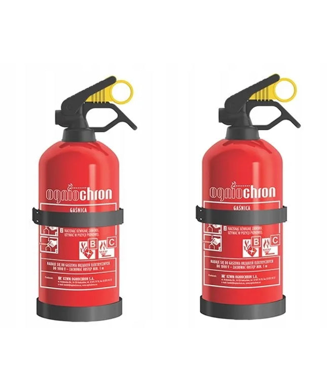 2 × Ogniochron automobilinis gesintuvas BC, 1 kg, su laikikliu