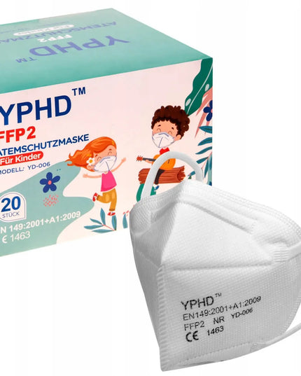 20 vnt. vaikiška FFP2 apsauginė kaukė YPHD KIDS