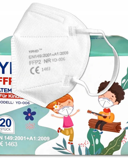 20 vnt. vaikiška FFP2 apsauginė kaukė YPHD KIDS
