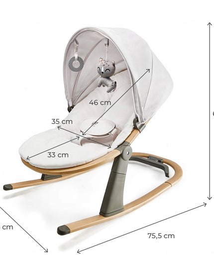 Supynėlė-gultukas 2in1, atlošo reguliavimas, lengvas, su žaisliukais ELSU Kinderkraft