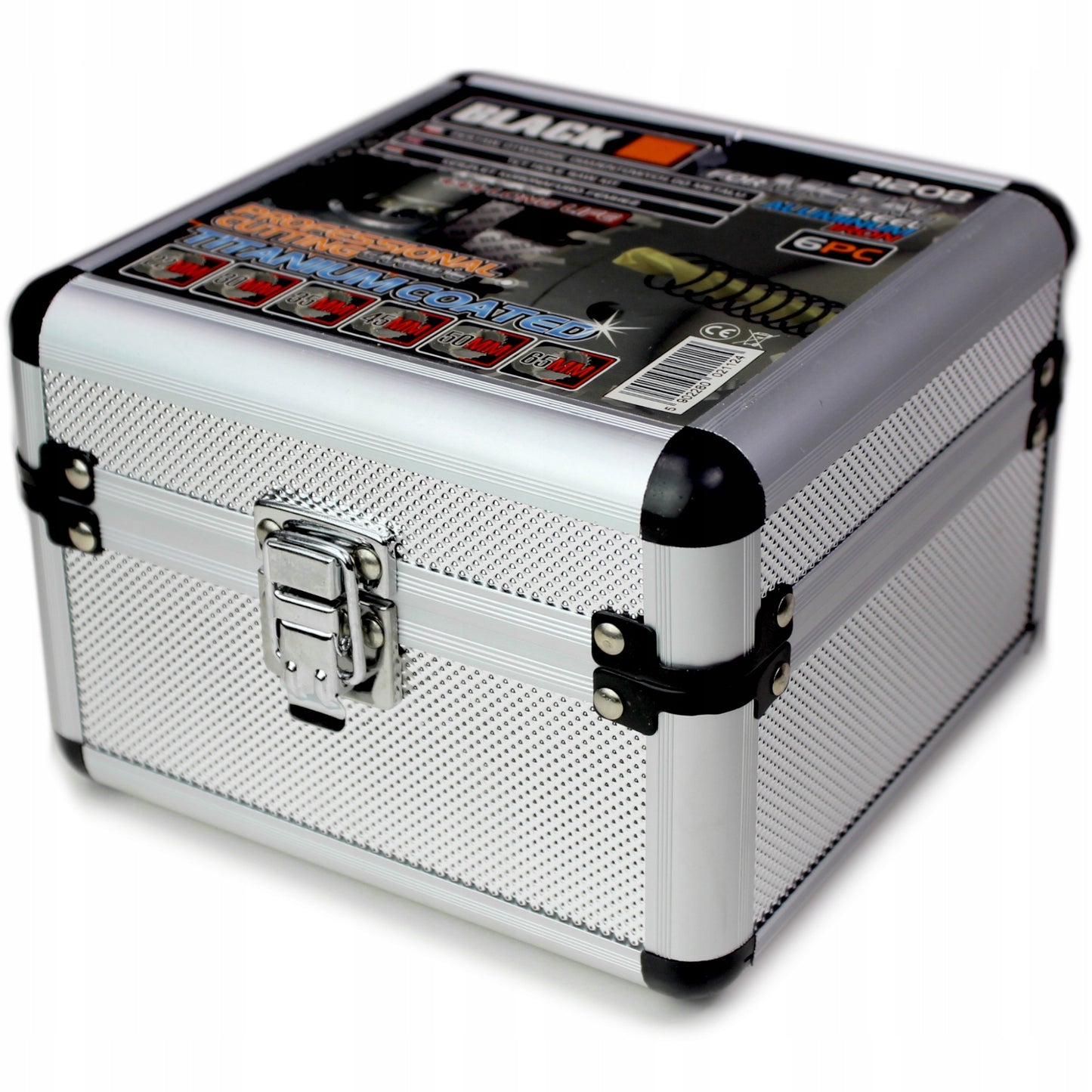 Karbidinės skylamušės / karūnos grąžtai metalui 22-65 mm 6 vnt. BLACK