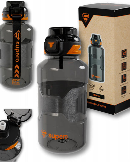 SUPERO TKK1021 sportinė vandens gertuvė iš „Tritan“, 1,5 l, su snapeliu