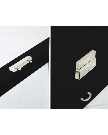 Talpi, elegantiška papuošalų dėžutė – skrynelė su veidrodėliu ir organizatoriumi.