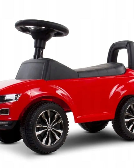 Vaikiškas paspirtukas-stūmiklis Volkswagen T-Roc su daiktadėže ir signalu