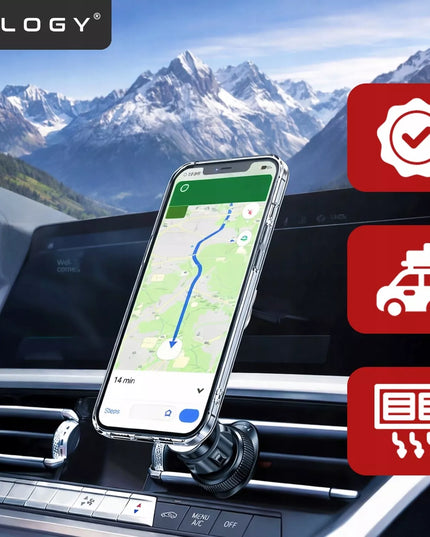Magnetinis automobilinis telefono laikiklis į ventiliacijos groteles MagSafe iPhone 16 15 14