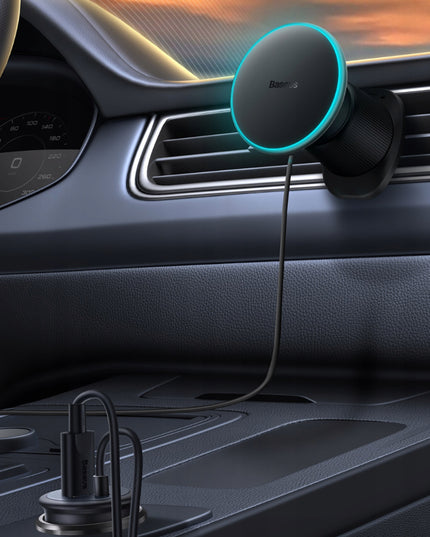 Automobilinis laikiklis greitas indukcinis įkroviklis BASEUS MagSafe, skirtas iPhone 15W