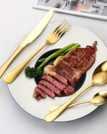 24 vnt. stalo įrankių komplektas, rinkinys "įvairių spalvų"